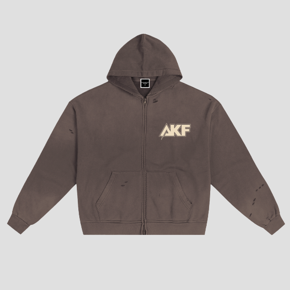Washed Mocha Zip